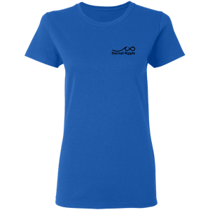 G500L Ladies' 5.3 oz. Cotton T-Shirt w/Motto on Back